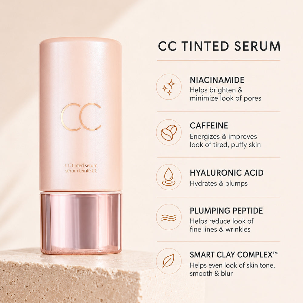 CC Color-Correcting Tinted Serum | Hydrating Skin-Adaptive Foundation