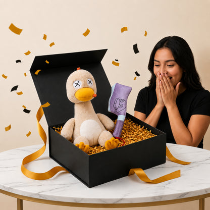 Magnetic Snap-Apart Duck Plush with Mini Axe | Funny Desk Fidget Toy & Gift