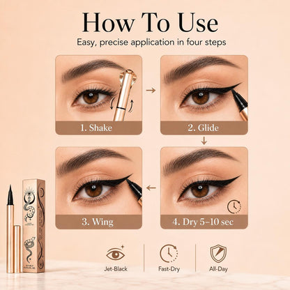 Queen Cobra Waterproof Liquid Eyeliner Pen | Jet Black