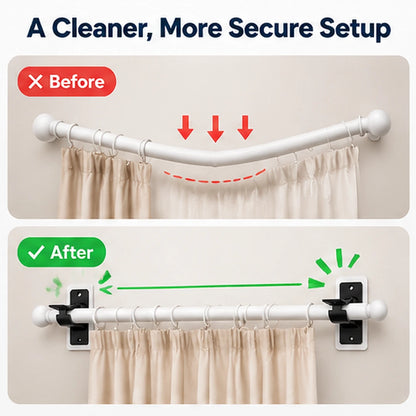 No-Drill Self Adhesive Curtain Rod Brackets