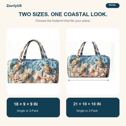 Quilted Sea Turtle Travel Bag