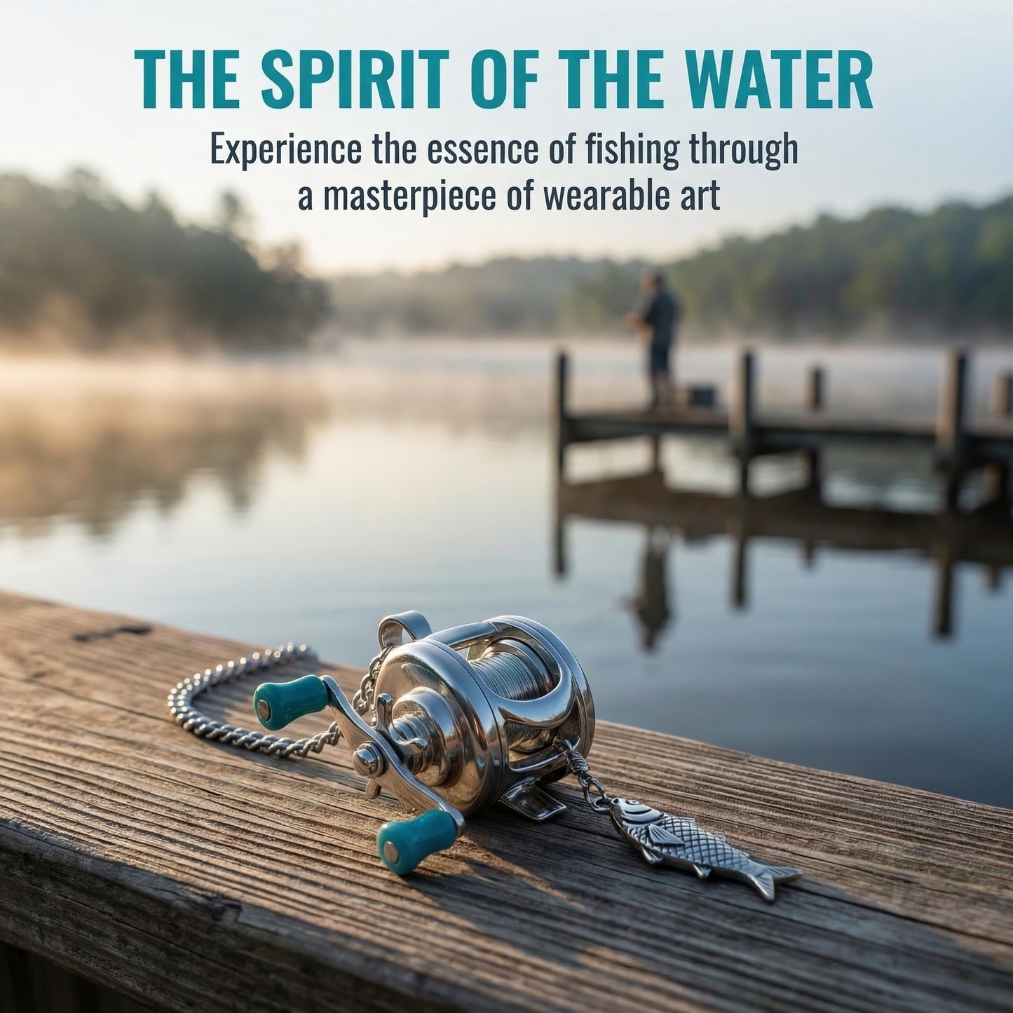 😍 Collectible Mini Fishing Reel Pendant Necklace for Anglers
