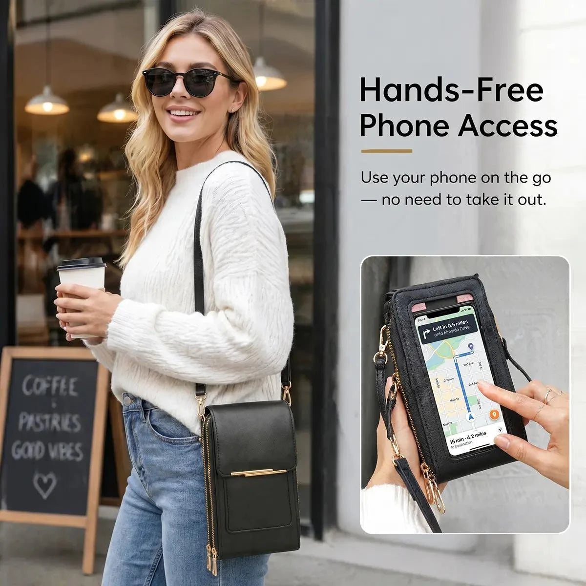 Women’s Touchscreen Crossbody Phone Bag | Hands-Free Purse