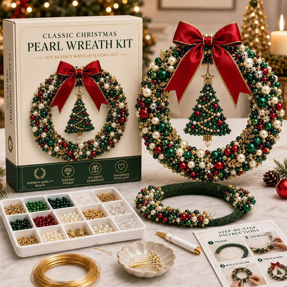 DIY Christmas Pearl Wreath Kit – Create Your Own Beautiful Holiday Decor