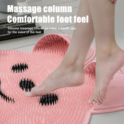 🔥 Cute Rabbit Anti-Slip Massage Foot Mat 🐾 — Deep Cleansing & Relaxing Foot Spa at Home! ✨