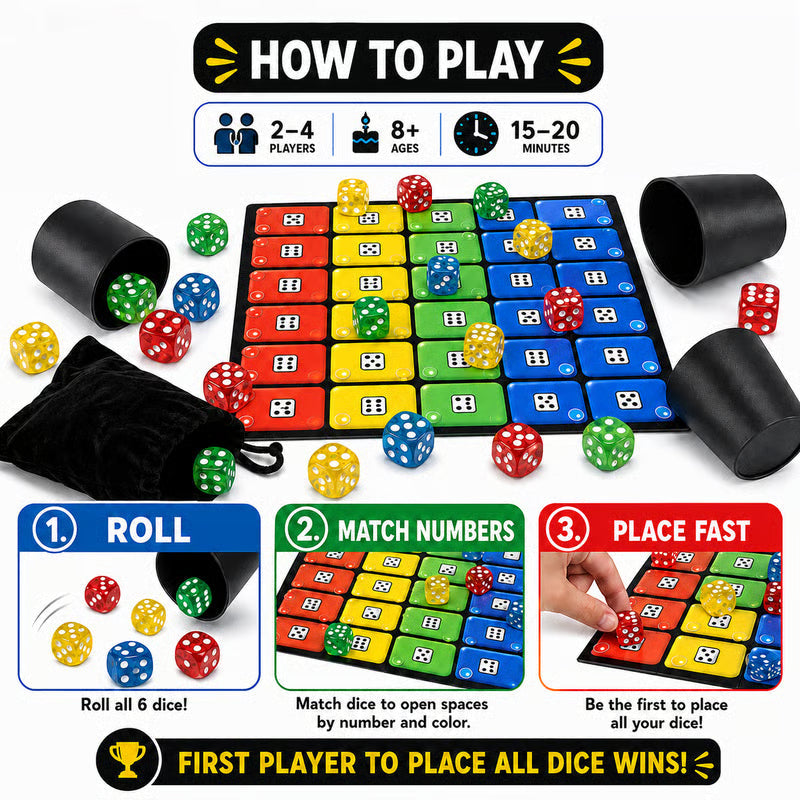 🎲 Fast-Paced Fun for the Whole Family! Rockin' Dice Board Game for Kids & Adults 🎉✨