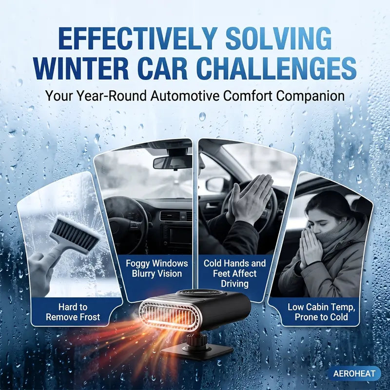 12V Portable Car Heater - Adjustable Defogging Windshield Demister 🚗