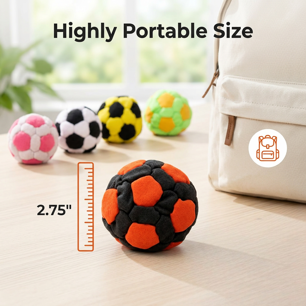 Plush Soccer Footbag Hacky Sacks