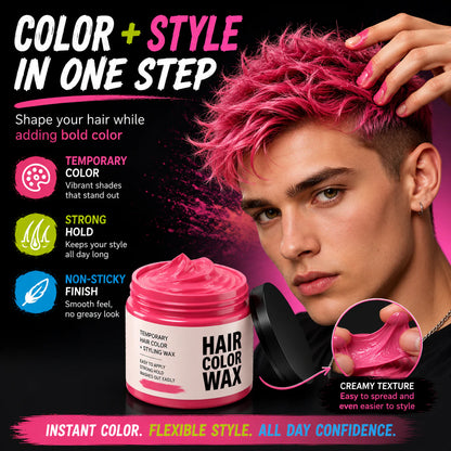🌈Instant Hair Color Wax | Washable Temporary Styling Clay🔥