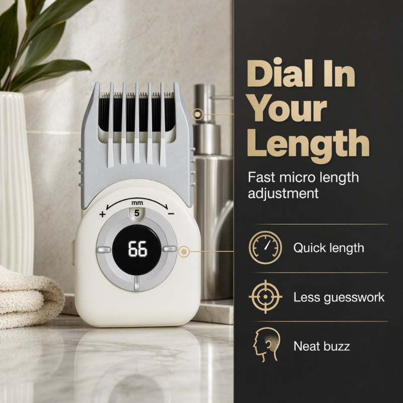 💈 Power at a Glance, Zero Interruptions! Men's Cordless Electric Hair & Beard Trimmer with LED Display 🔋✨