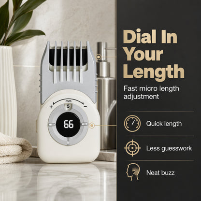 💈 Power at a Glance, Zero Interruptions! Men's Cordless Electric Hair & Beard Trimmer with LED Display 🔋✨
