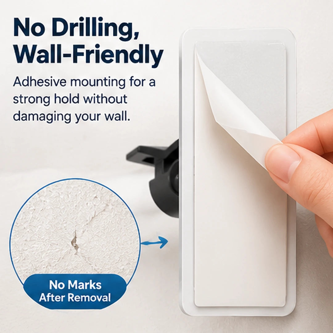 No-Drill Self Adhesive Curtain Rod Brackets