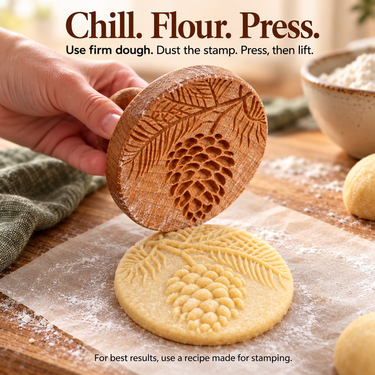 Cozy Impressions – Handcrafted Wooden Cookie Stamp Collection