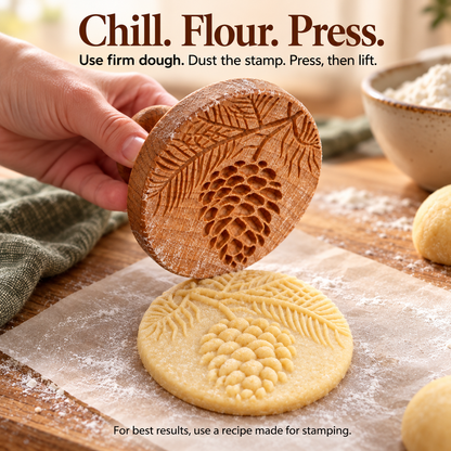 Cozy Impressions – Handcrafted Wooden Cookie Stamp Collection