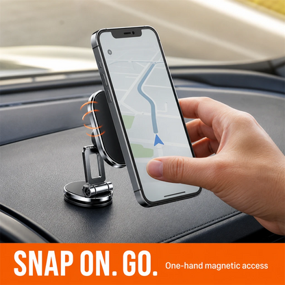 Foldable Magnetic Car Phone Mount | 6 N52 Magnets