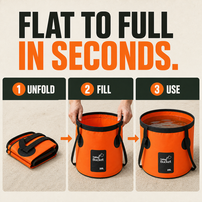20L Collapsible Bucket | Folding Water Bucket