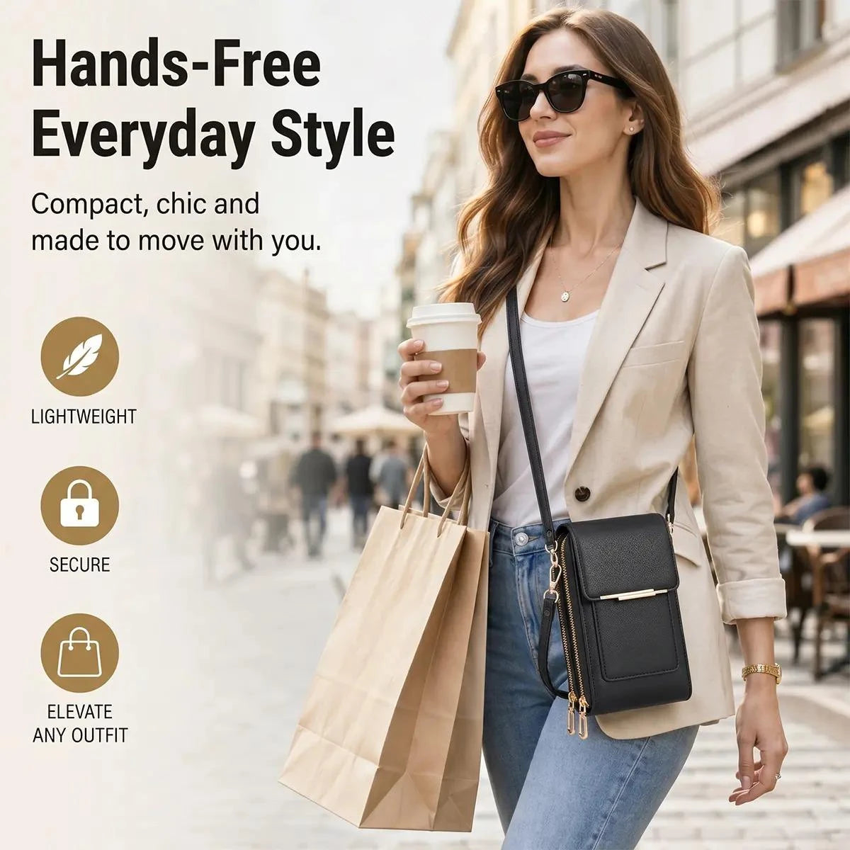 Women’s Touchscreen Crossbody Phone Bag | Hands-Free Purse