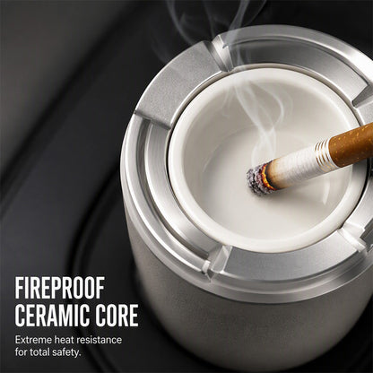 🌀 Rotating Lid Car Ashtray 🖤 Stylish Car Interior Ashtray