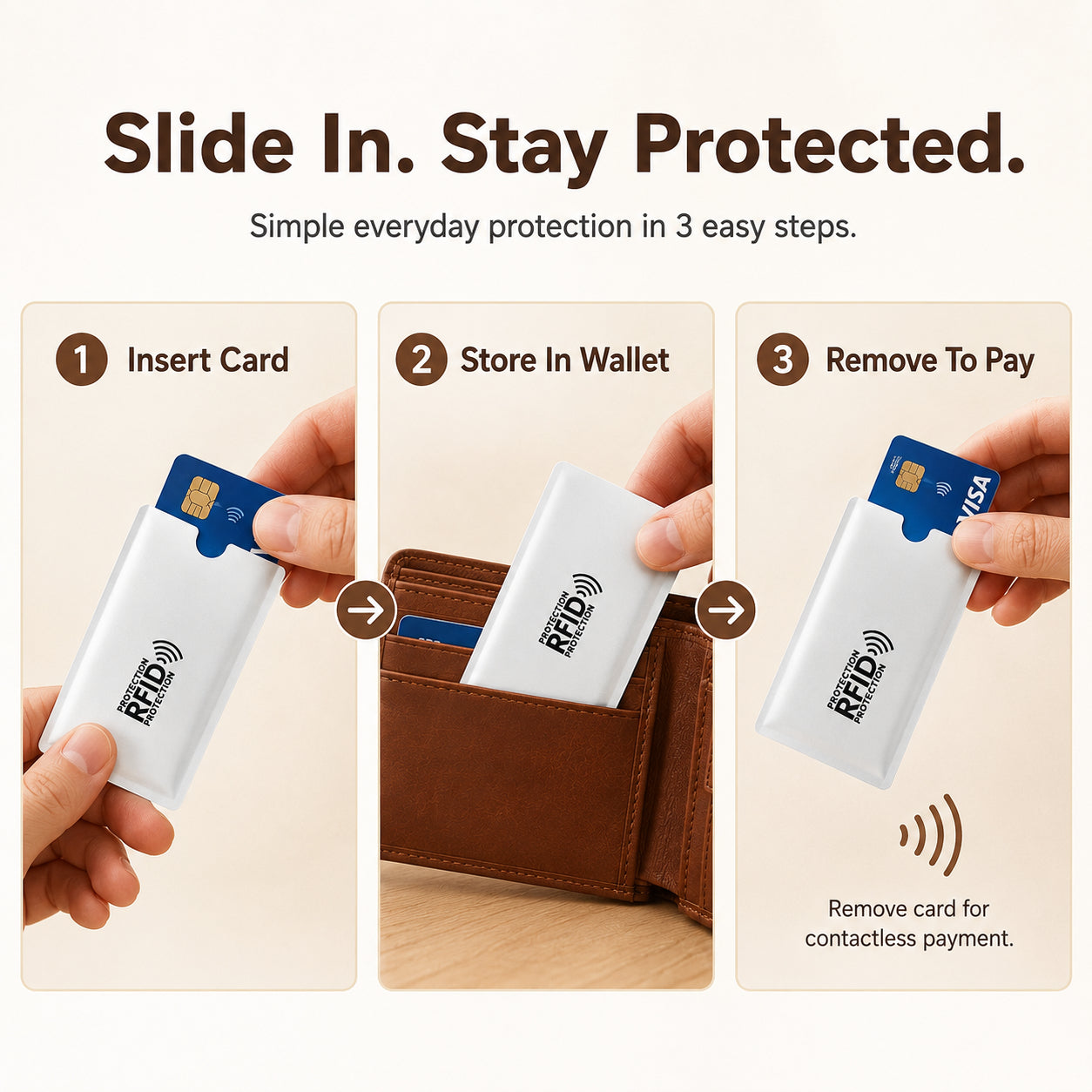 📱RFID Blocking Card Sleeves – 8-Pack Card Protectors🛡️