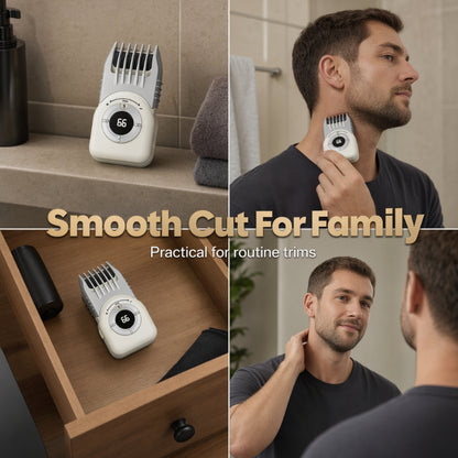 💈 Power at a Glance, Zero Interruptions! Men's Cordless Electric Hair & Beard Trimmer with LED Display 🔋✨
