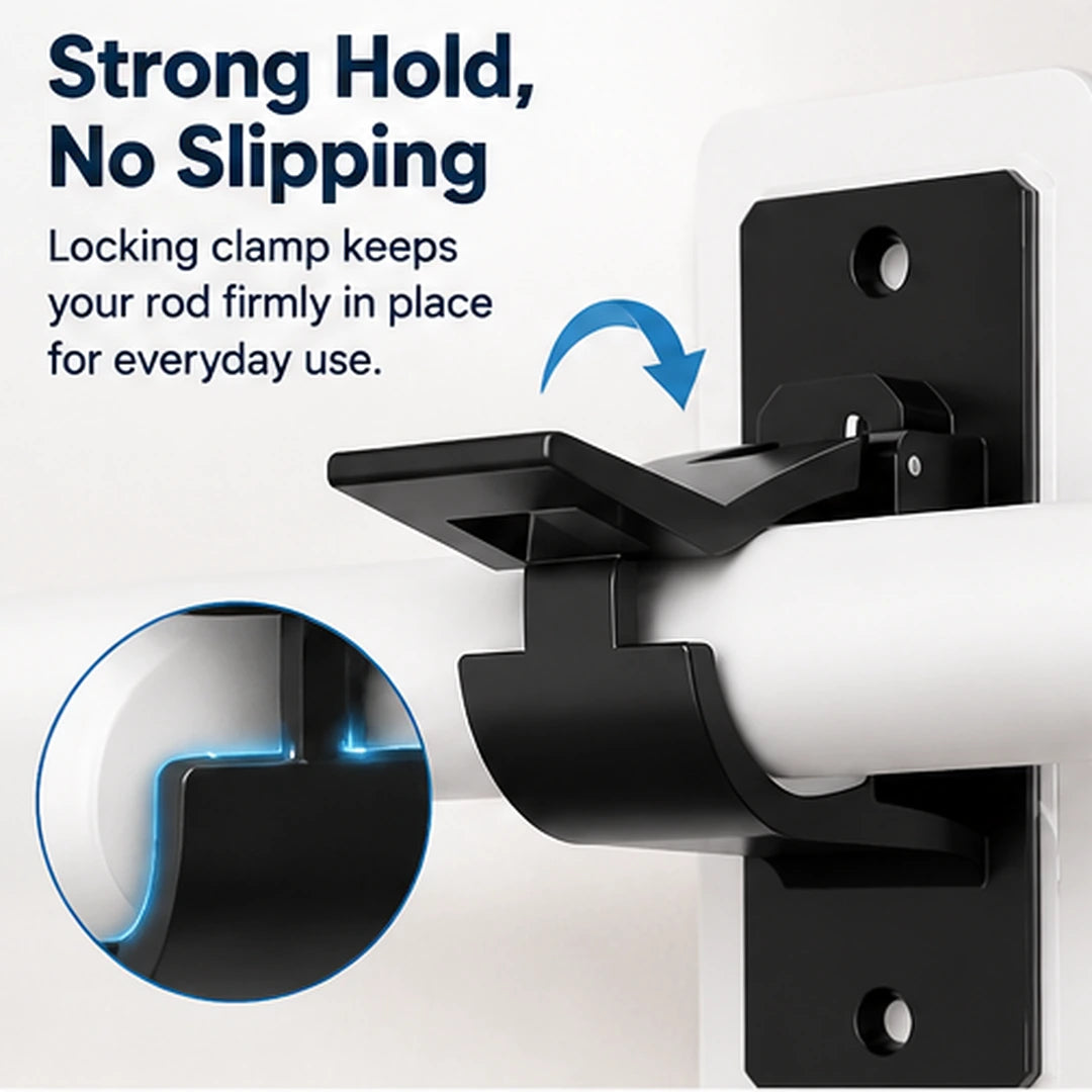 No-Drill Self Adhesive Curtain Rod Brackets