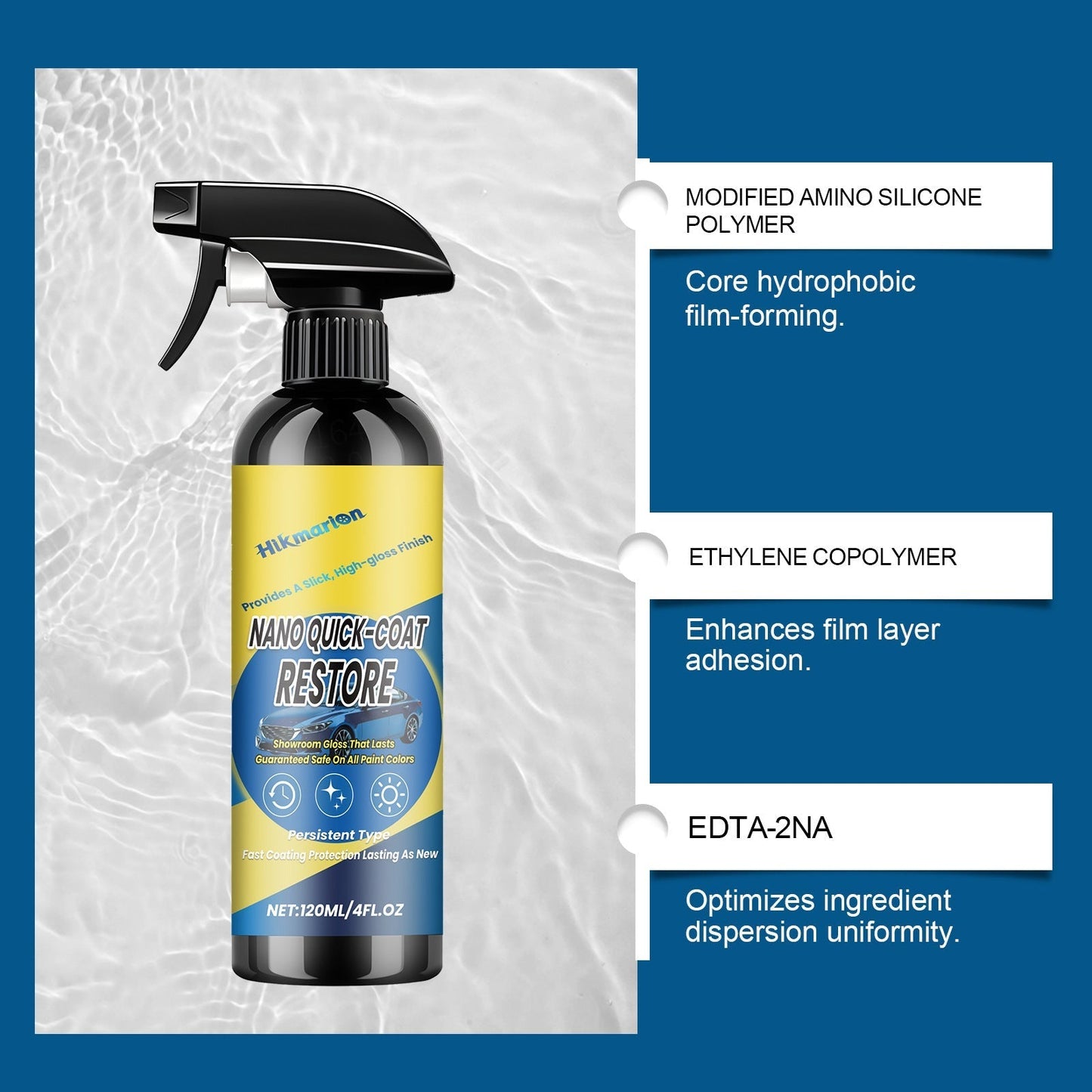 Nano automotive coating spraying – a professional spray coating with excellent hydrophobicity and UV protection.