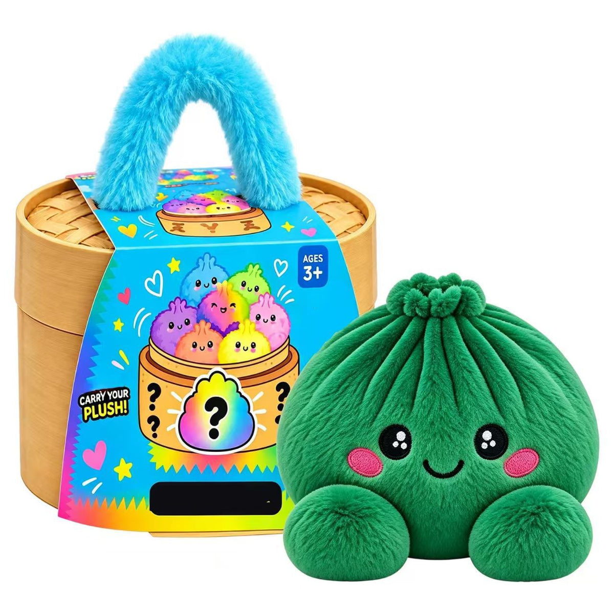 Buy three get one free 🥟Rainbow Dumpling Squishy Toy with Steamer 🌈
