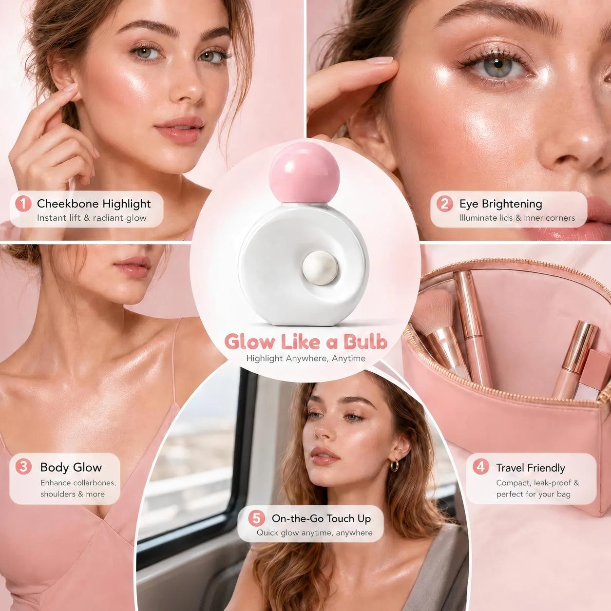 ✨Liquid Glass Skin Highlighter - Pearlescent Dewy Glow Illuminator