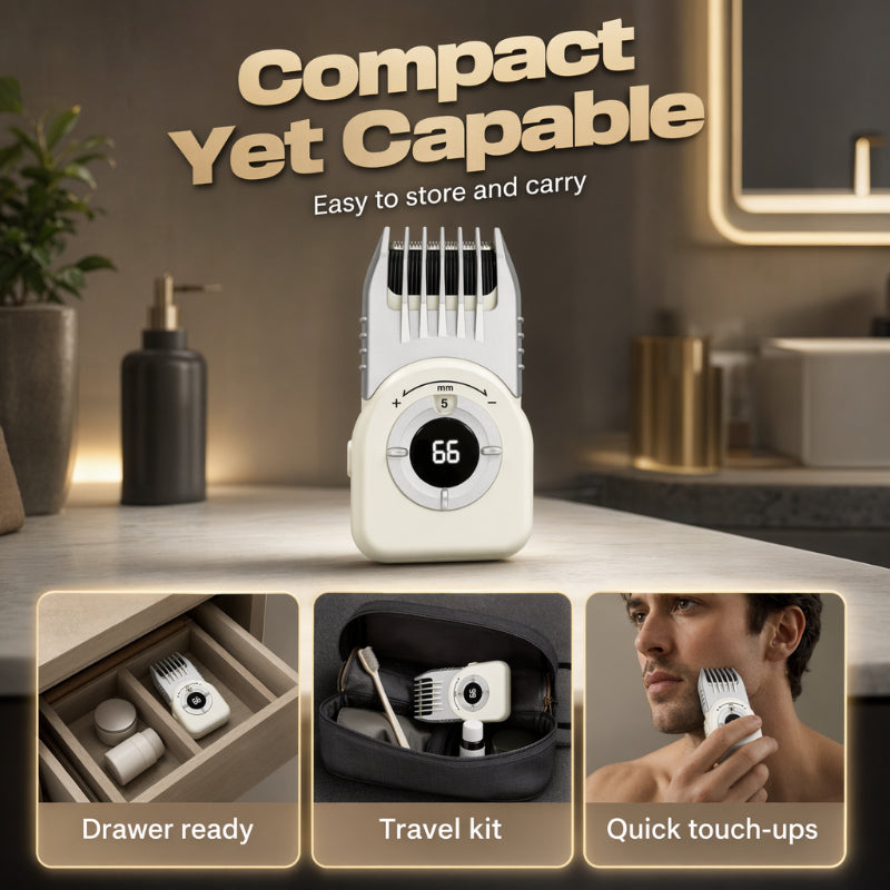 💈 Power at a Glance, Zero Interruptions! Men's Cordless Electric Hair & Beard Trimmer with LED Display 🔋✨