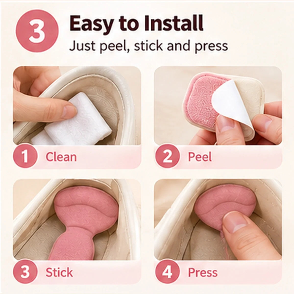 Heel Anti-friction Pads(4Pcs)