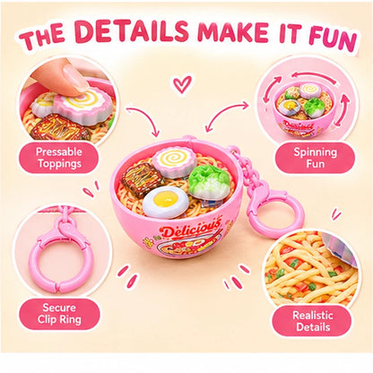 Mini Ramen Bowl Stress Relief Toy Keychain