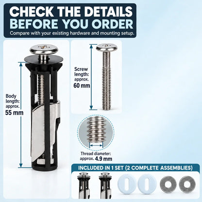 ⚙️Toilet Seat Fixing Kit – Replacement Bolts for a More Secure Seat