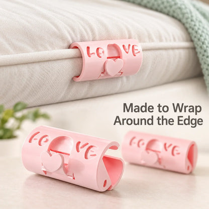 Adjustable Bed Sheet Clips — Heart-Lock Grippers to Help Keep Sheets in Place