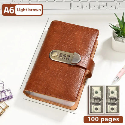🔒 Secure Your Cash in Style! Lockable A6 Savings Notebook with 3-Digit Combination Lock 💸