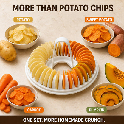 🥔 Crispy Chips in Just 5 Minutes — Zero Oil Required! DIY Microwave Potato Chip Maker Set 🍟✨