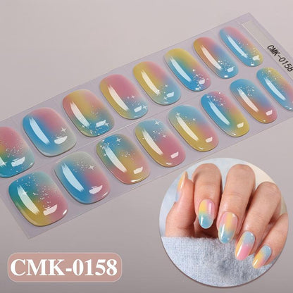 UV-Free Gel Nail Wraps | 5-Minute Salon-Shine Manicure