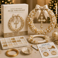 Cross-shaped pearl wreaths