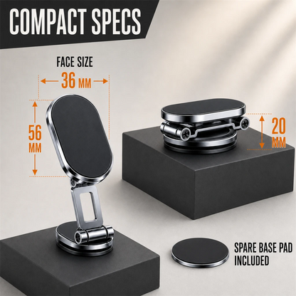 Foldable Magnetic Car Phone Mount | 6 N52 Magnets