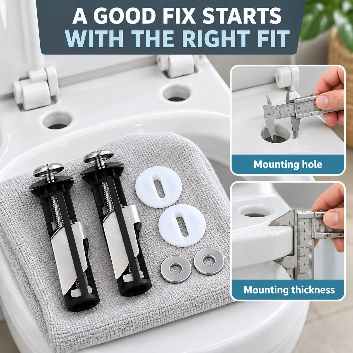 ⚙️Toilet Seat Fixing Kit – Replacement Bolts for a More Secure Seat