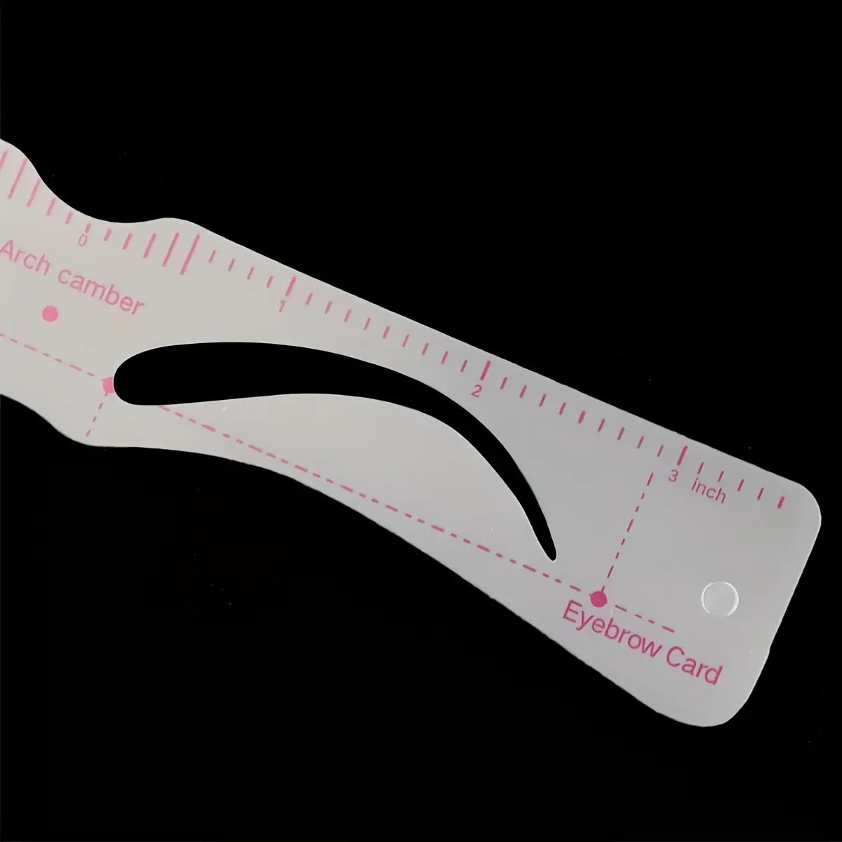 Eyebrow stencil alignment and measurement guide