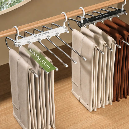 Space Saving 6-Layer Pants Hanger for Storage Organization