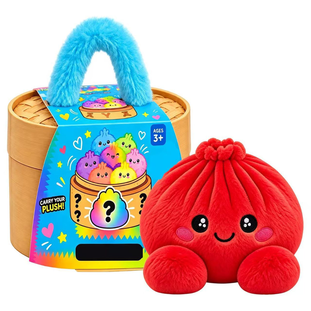 Buy three get one free 🥟Rainbow Dumpling Squishy Toy with Steamer 🌈