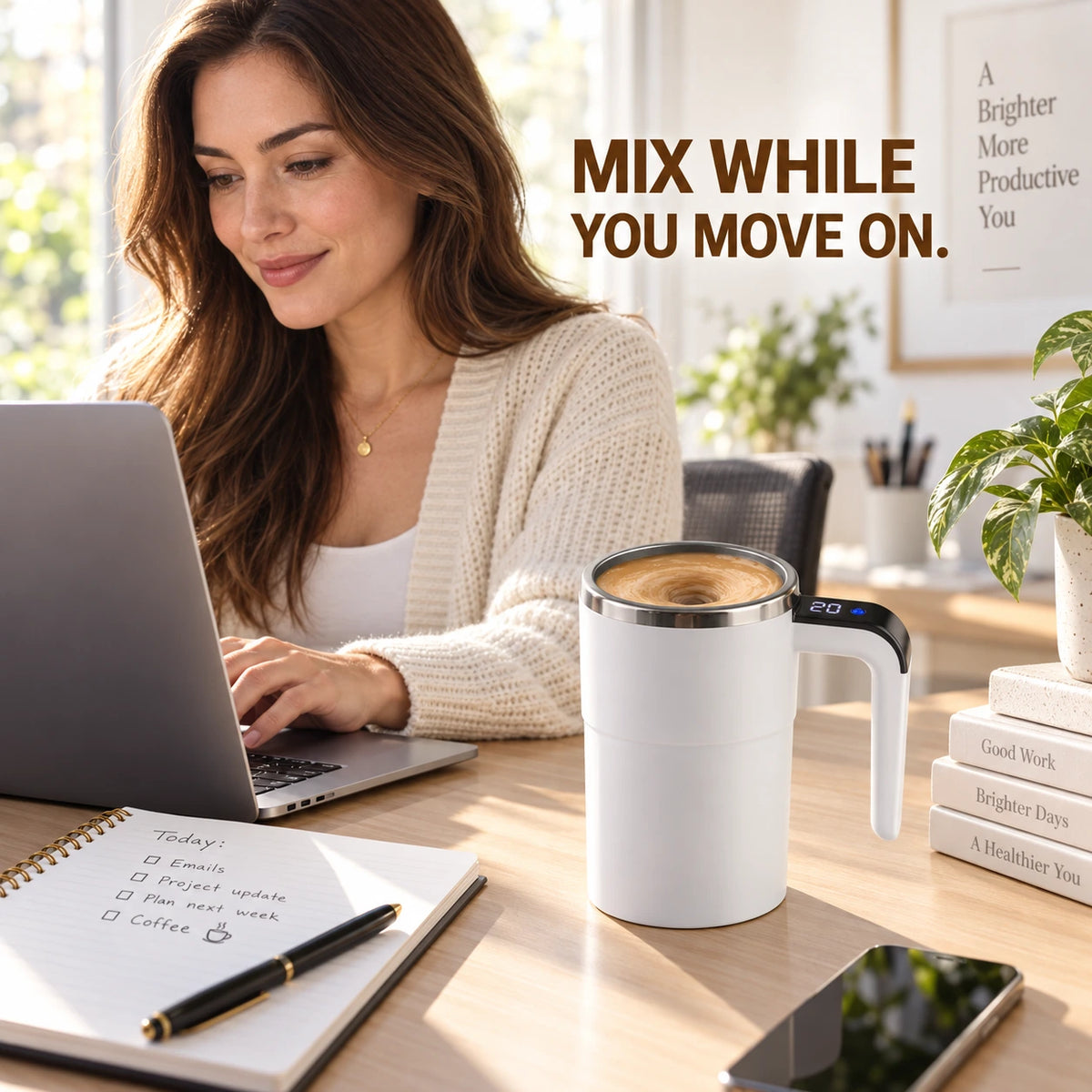 Rechargeable Self-Stirring Mug