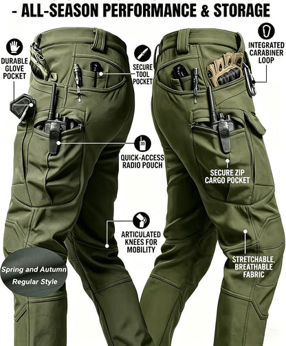 Men’s Tactical Pants – Stretch Waterproof Fabric, Durable Cargo Pants