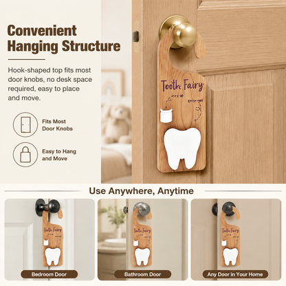 🦷Personalized wooden tooth fairy door hange