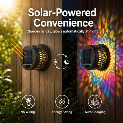 ✨ Mandala Solar Wall Lamp – Magical Patio Night Ambience