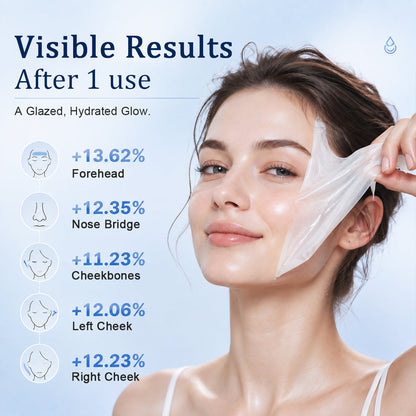🔥 Instant Glass Skin! PDRN Exosome Peel-Off Glaze Mask with Silicone Brush 💎