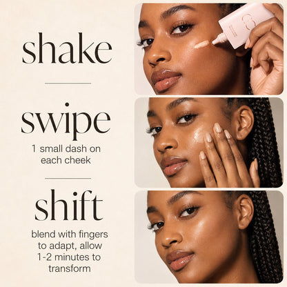 CC Color-Correcting Tinted Serum | Hydrating Skin-Adaptive Foundation