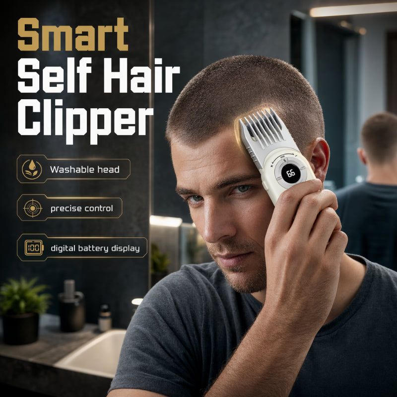 💈 Power at a Glance, Zero Interruptions! Men's Cordless Electric Hair & Beard Trimmer with LED Display 🔋✨