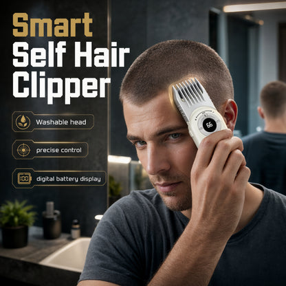 💈 Power at a Glance, Zero Interruptions! Men's Cordless Electric Hair & Beard Trimmer with LED Display 🔋✨
